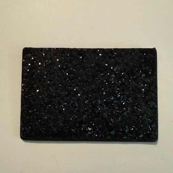 Kate Spade Black Glitter Card Holder - Picture 2 of 5